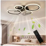 Homcom Deckenventilator 55 cm Schwarz