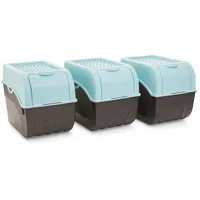 Novaliv 3x Groß 9l türkis light Kartoffel Kartoffelbox Kartoffelkiste