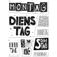 Trendaffe Wochentag Kühlschrankmagnete im 8er Set für die ganze