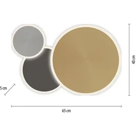 Q-SMART-HOME Q-Piato 1 dimmbar grau Aluminium 40 x 65 x 5 cm