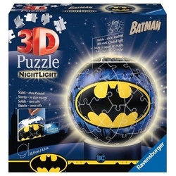 Ravensburger 3D-Puzzle 72 Teile Ravensburger 3D Puzzle Ball Nachtlicht Batman 11080, 72 Puzzleteile