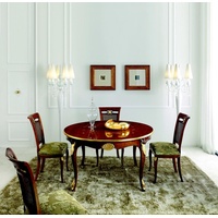 JVmoebel Esstisch »Esstisch Luxus Esszimmer Tische Rund Holz Italienische Möbel Stil Barock Tisch« braun