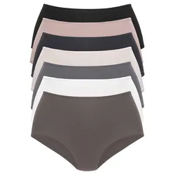 Taillenslip VIVANCE, Damen, Gr. 44/46, bunt (3. farbsortiment), Single Jersey, Obermaterial: 95% Baumwolle, 5% Elasthan, unifarben, bequem, Unterhosen, in frischen und gedeckten Farben