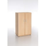 MÖBELPARTNER Aktenschrank »Madera 2 braun, 65x110x39.5 cm