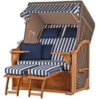Bene living Strandkorb Komplettset Schaalsee Teak PE grau Modell