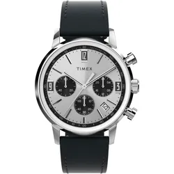 Chronograph TIMEX "MARLIN", schwarz, Armbanduhren, Herren, Chronograph, Quarzuhr, Armbanduhr, Herren, Datum, Stoppfunktion, 12/24-Std.-Anzeige