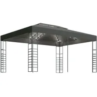 VidaXL Pavillon mit LED-Lichterkette 3x4 m Anthrazit