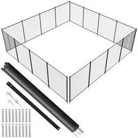 Vevor Poolzaun schwarz 1,21 x 14,63 m