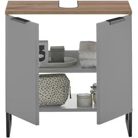 home24 Waschbeckenunterschrank Denver 60 x 60 cm Grau
