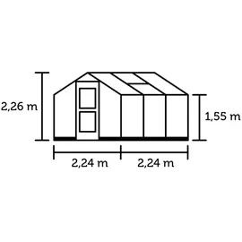 Juliana Compact Alu schwarz HKP 10 mm 5 m2