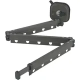 Wäscheständer Wandmontage, 3-Fach gefaltet, Ausziehbare Kleiderstange mit Saugnapf, Wäscheständer Platzsparend, für Balkon, Wäsche, Badezimmer, Terrasse, Wohnung, Wohnwagen