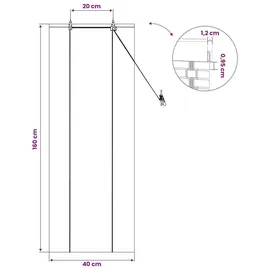 vidaXL Bambusrollo 40 x 160 cm Braun
