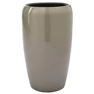 Flingora Bodenvase Gloria, mit Einsatz - Fiberglas - Indoor & Outdoor - Taupe - Höhe 51 cm beige Ø 32 cm x 51 cm