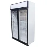Romux® Glastürkühlschrank MB 750 Liter 2 Türen Belüftet | Professioneller Getränkekühlschrank mit Glastür & LED