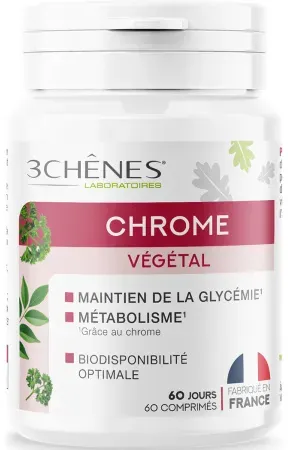 3 Chênes Pflanzliches Chrom 60 Tabletten