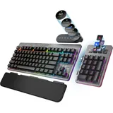 Mountain Everest Max Gunmetal Gray, LEDs RGB, MX Blue USB, DE (MG-EVK1G-CB1-DE)