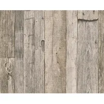 A.S. Création Tapete Holzoptik Beige Schwarz und Creme-Beige 53 cm x 10,05 m AS-959312