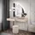 lookway SCHMINKTISCH QUINNIE KASCHMIR mit LED-Spiegel Chrom rechts PUSH OPEN