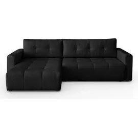 lookway Ecksofa ASTON mit Schlaffunktion Schwarz