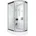 D60-70M1R Komplettdusche mit Schiebetür 80 x 120 Weiß Sicherheitsglas D60-70M1R