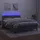 vidaXL Boxspringbett mit Matratze & LED Hellgrau 140x200 cm Samt
