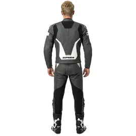 Spidi Laser Touring Lederkombi - Weiß/Schwarz / Lang 50