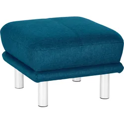 Hocker TRENDMANUFAKTUR, blau (petrol), B:66cm H:44cm T:66cm, Struktur fein (100% Polyester), Microfaser Vintage (100% Polyester), Struktur (100% Polyester), Hocker, Sitzhocker