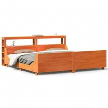 vidaXL Massivholzbett 180 x 200 cm Braun