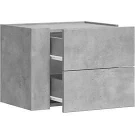 vidaXL Wand-Nachttisch Betongrau 45x30x35 cm