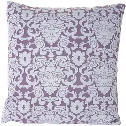 Deko-Kissen Barock, Sofakissen Zierkissen mit F√ollung, lila 45x45cm