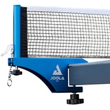 JOOLA Tischtennisnetz WX Aluminium Tischtennisnetz-Garnitur für Indoor/Outdoor Tischtennisplatten | Verstärkter Baumwollgarn mit Höhenverstellschraube Blau eloxiert 183 cm x 15,25 cm