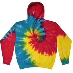 Colortone - Unisex Batik Hoodie \Rainbow\" - Rainbow / 3XL"