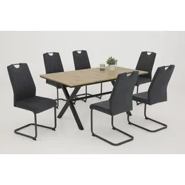 Hela Freischwinger »CHRISTINA«, (Set), 2 St., Webstoff, 1, 2 oder 4 Stück, Schwingstuhl, grau