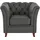 Home Affaire Chesterfield-Sessel HOME AFFAIRE "Reims Cocktailsessel, Sessel", grau (dunkelgrau), B:98cm H:76cm T:88cm, Samtoptik (100% Polyester), Sessel, mit echter Chesterfield-Knopfheftung, hochwertige Verarbeitung