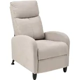 [en.casa] Relaxsessel Bregenz Textil 60 x 102 x 92 cm Braun mit verstellbarer Rückenlehne