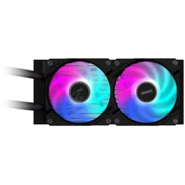 Gigabyte AORUS WATERFORCE II 240 AIO Flüssigkeits-CPU-Kühler - 2x120mm ARGB-Lüfter, Schiebe-in-Verriegelungsmechanismus, DAISY-CHAIN, kompatibel mit Intel LGA 1851 und AMD AM5