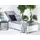 Beliani Turin Gartenliege 201 x 65 x 79 cm Weiß/Grau