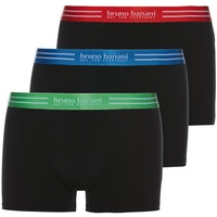 Bruno Banani Herren Boxershorts 3er Pack - Essential Cotton, Baumwolle, einfarbig Schwarz S (Small)
