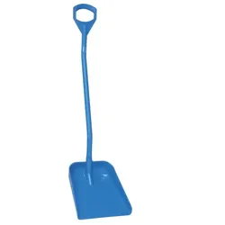 Vikan Schaufel groß für Lebensmittel langer Stiel, großes Schaufelblatt blau