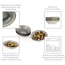 sänger Salatschalen Set Capri Grau 4-tlg.