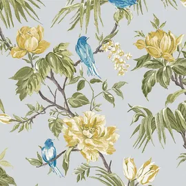 NEXT Birds & Blooms Vliestapete 10 m x 0,64 m 1 St Grau 34193