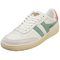 GOLA Unisex Falcon Sneaker, White/Green Mist/Coral Pink, 37 EU - 37 EU