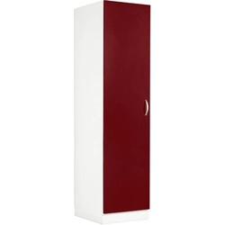 Seitenschrank WIHO KÜCHEN „Flexi“ Schränke Gr. B/H/T: 50 cm x 200 cm x 57 cm, front: rot glanz, korpus: weiß Seitenschrank