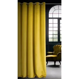 Eurofirany 339480, Durchscheinend, Gelb, Einfarbig Polyester, Öse, 290 g/m2 - Gelb