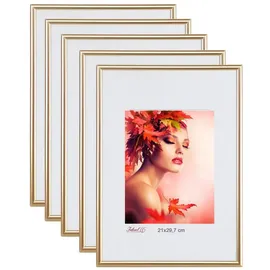 Ideal Trend Bilderrahmen gold 21x29,7 cm 5er Set