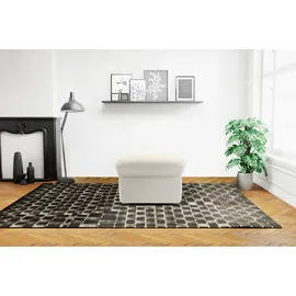 DOMO collection Hocker Faenza Polyester 60 x 41 x 60 cm Beige