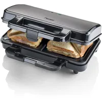 Bestron XL Sandwichmaker, Antihaftbeschichteter Sandwich-Toaster für 2 Sandwiches, inkl.