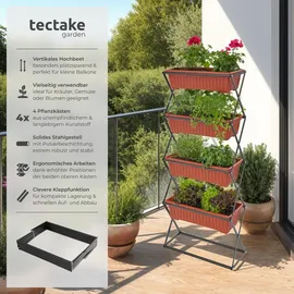Tectake Vertikalbeet 52 x 21 x 127 cm Braun