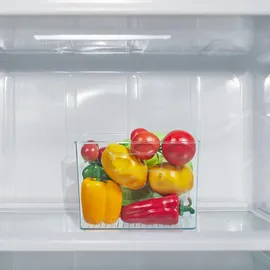 Relaxdays Kühlschrank Organizer 15,5x21x21 cm transparent
