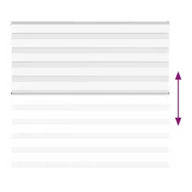 vidaXL Zebrarollo Weiß 165x100 cm Stoffbreite 160,9 cm Polyester